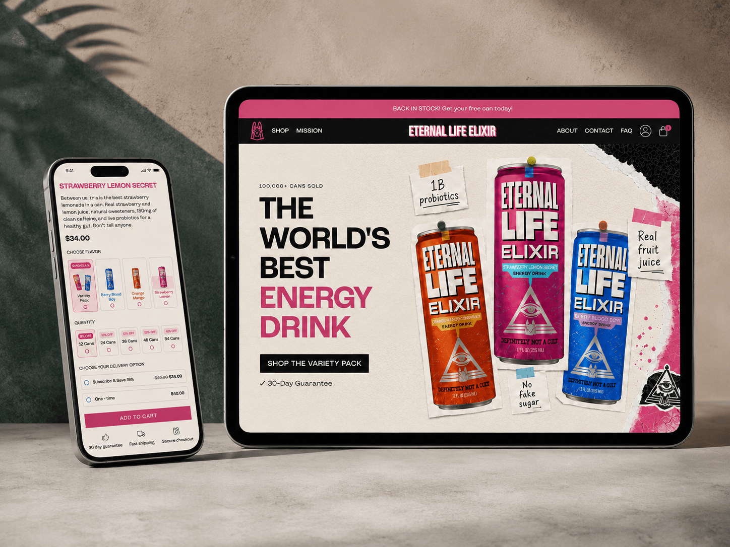 ProteinChefs product experience shown on a mobile phone